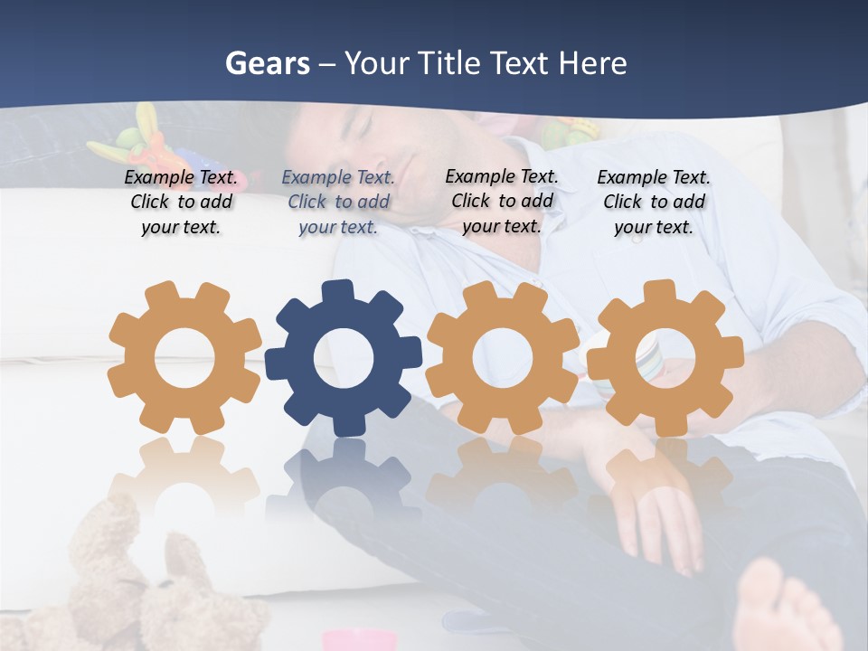 Mom Exhausted Toys PowerPoint Template