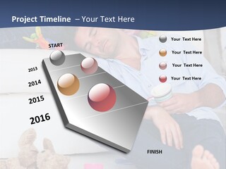 Mom Exhausted Toys PowerPoint Template