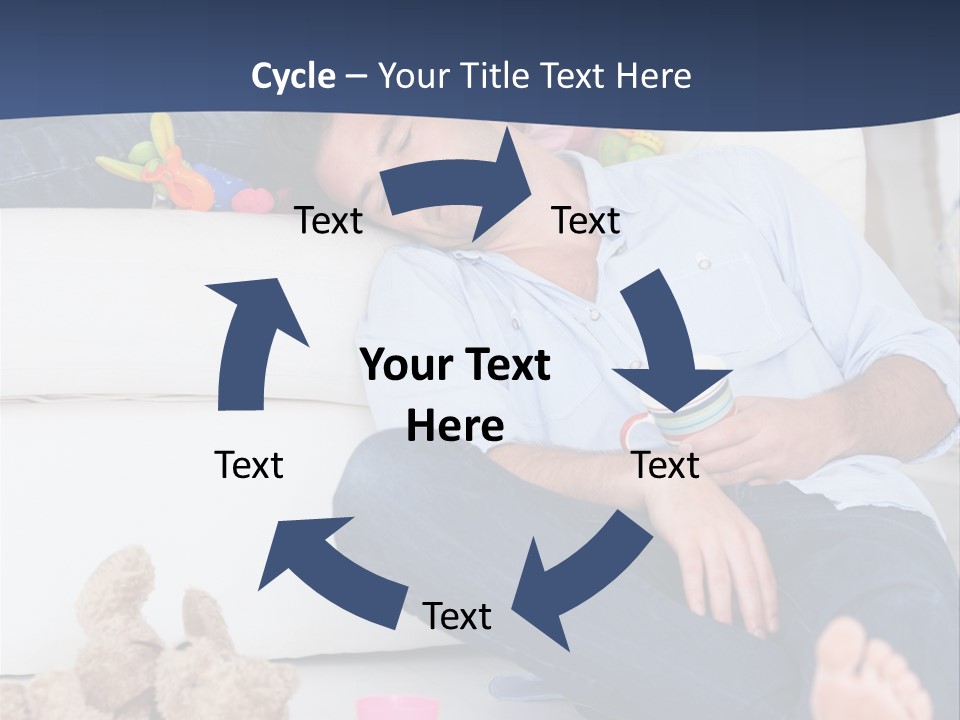 Mom Exhausted Toys PowerPoint Template