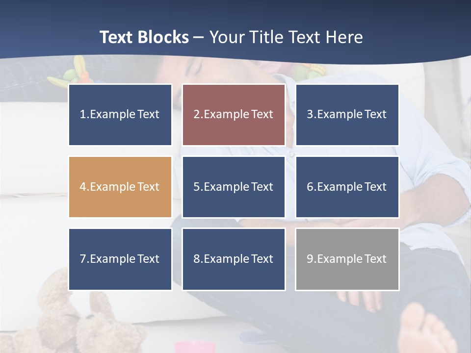 Mom Exhausted Toys PowerPoint Template
