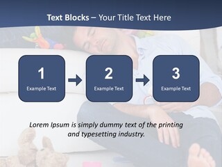 Mom Exhausted Toys PowerPoint Template