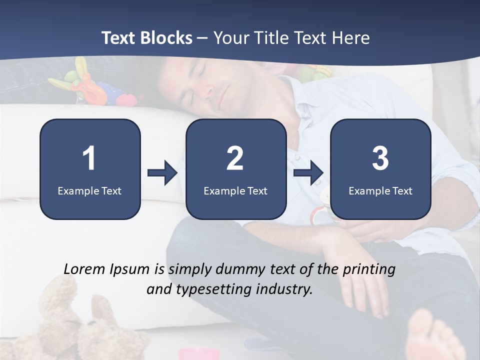 Mom Exhausted Toys PowerPoint Template