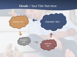 Mom Exhausted Toys PowerPoint Template