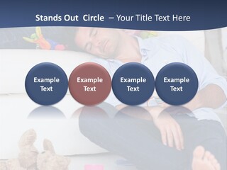 Mom Exhausted Toys PowerPoint Template