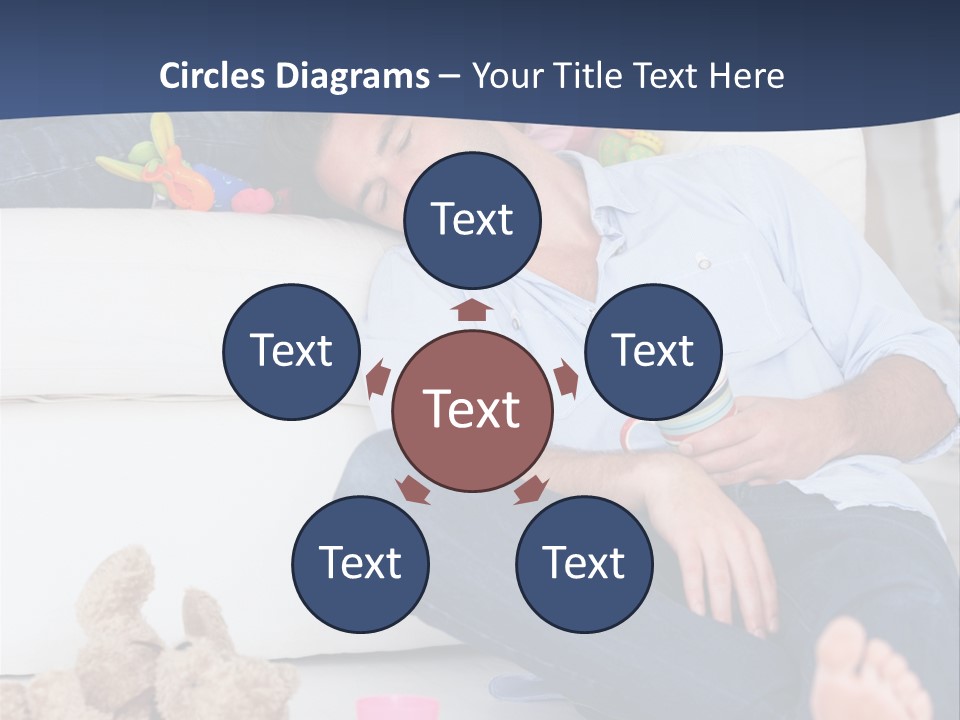 Mom Exhausted Toys PowerPoint Template