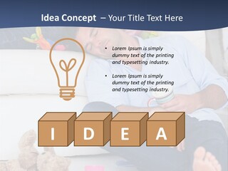 Mom Exhausted Toys PowerPoint Template