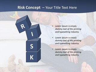 Mom Exhausted Toys PowerPoint Template
