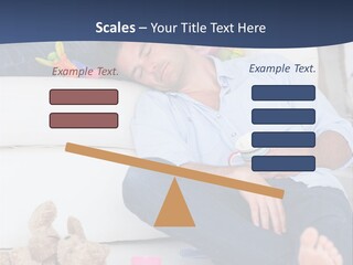 Mom Exhausted Toys PowerPoint Template
