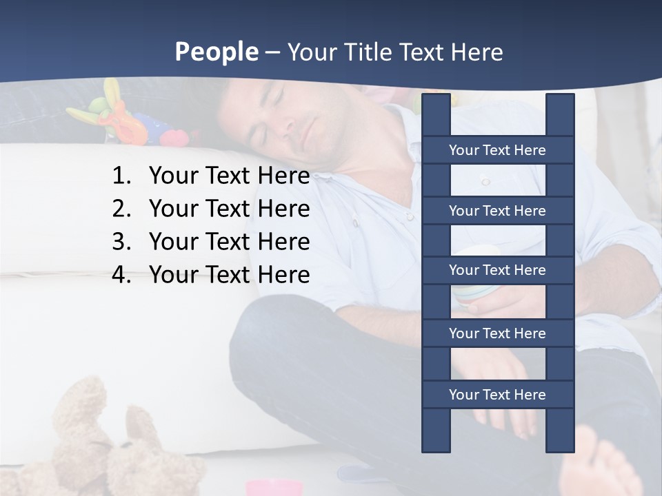 Mom Exhausted Toys PowerPoint Template