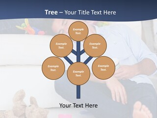 Mom Exhausted Toys PowerPoint Template