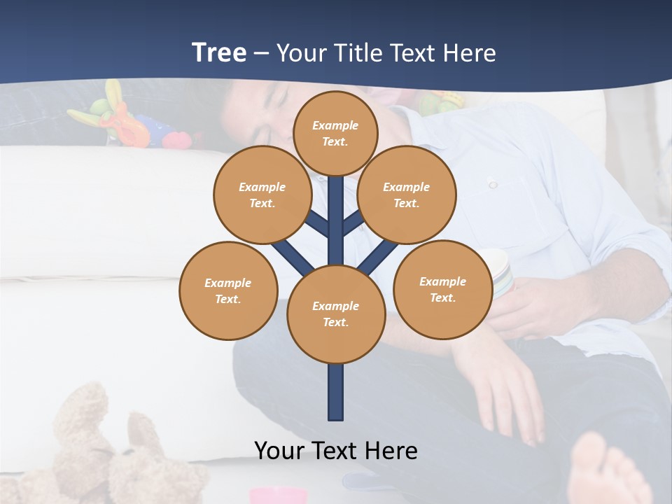 Mom Exhausted Toys PowerPoint Template