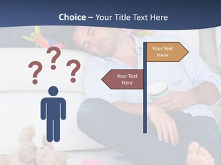 Mom Exhausted Toys PowerPoint Template