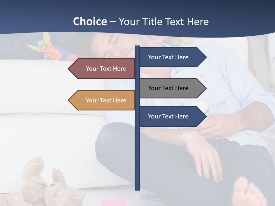 Mom Exhausted Toys PowerPoint Template