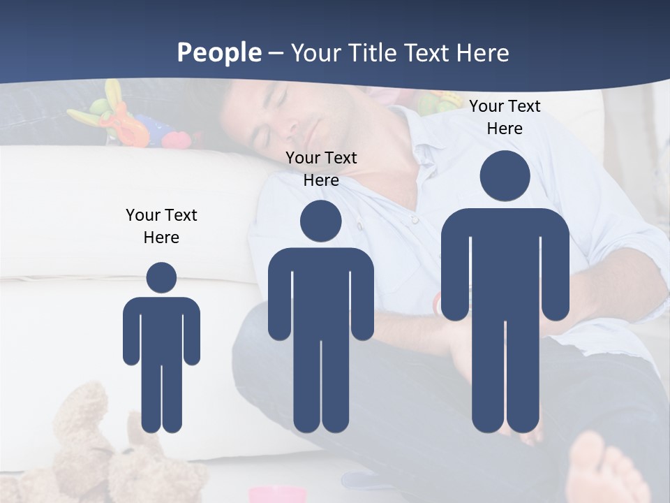 Mom Exhausted Toys PowerPoint Template