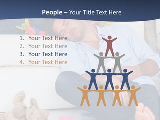 Mom Exhausted Toys PowerPoint Template