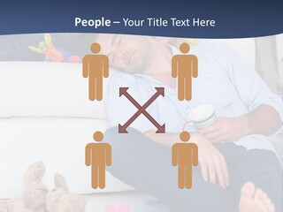 Mom Exhausted Toys PowerPoint Template