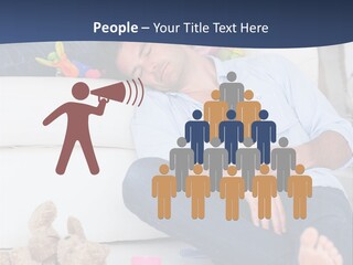 Mom Exhausted Toys PowerPoint Template