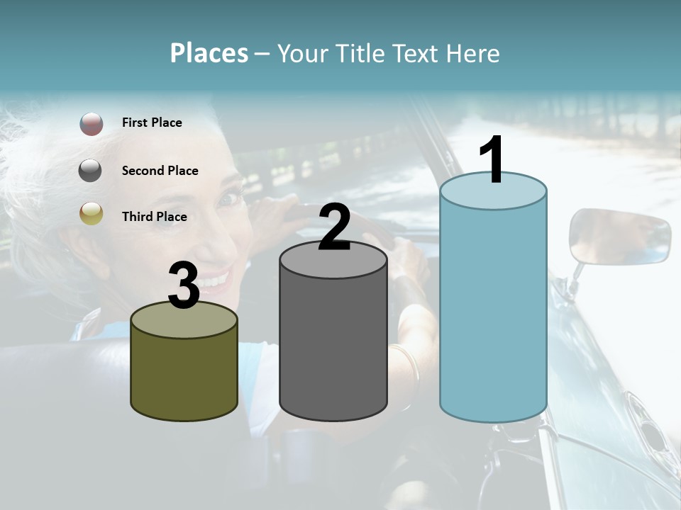 Lifestyle Mature Sports Car PowerPoint Template