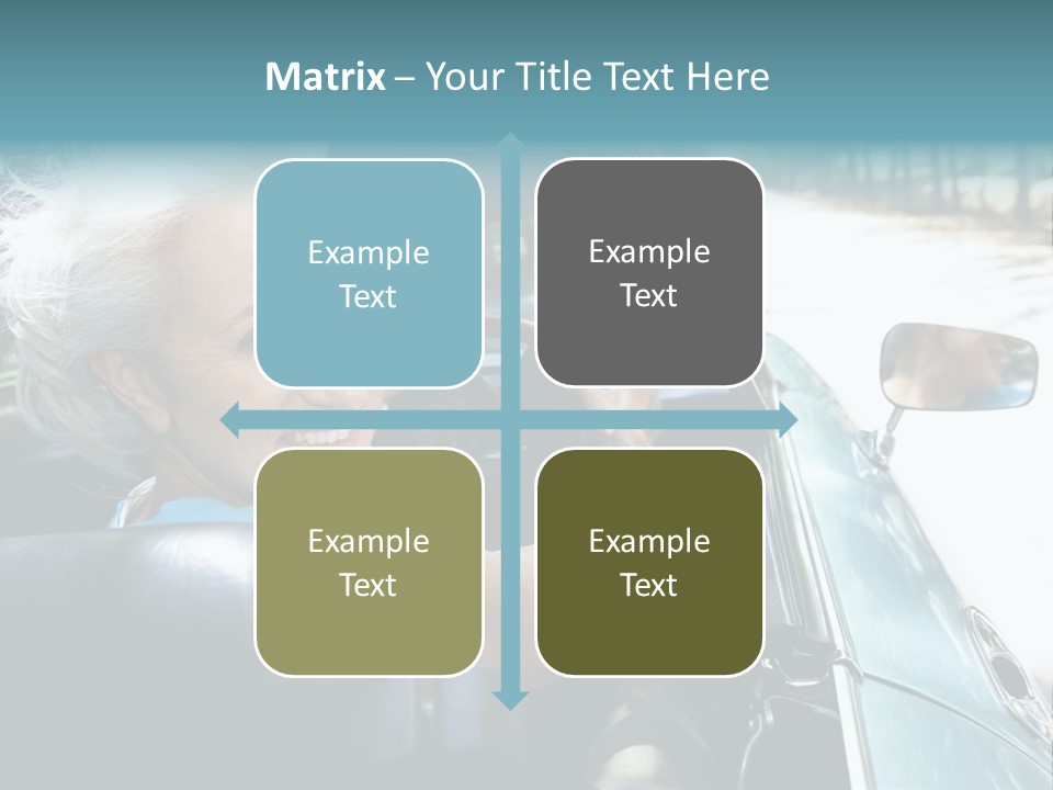 Lifestyle Mature Sports Car PowerPoint Template