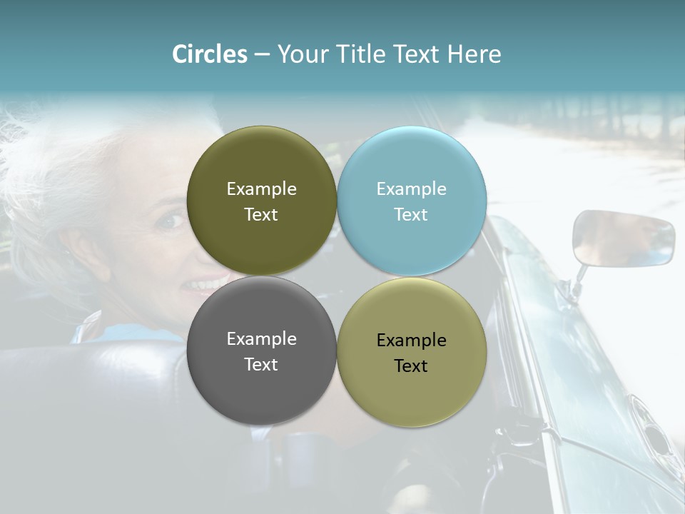 Lifestyle Mature Sports Car PowerPoint Template