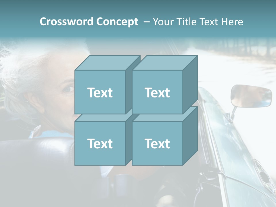 Lifestyle Mature Sports Car PowerPoint Template