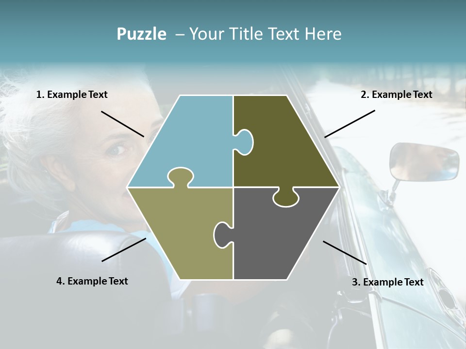 Lifestyle Mature Sports Car PowerPoint Template