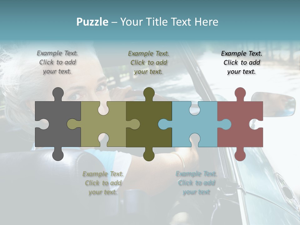 Lifestyle Mature Sports Car PowerPoint Template