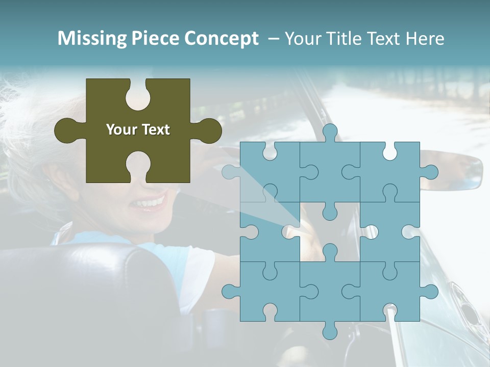 Lifestyle Mature Sports Car PowerPoint Template