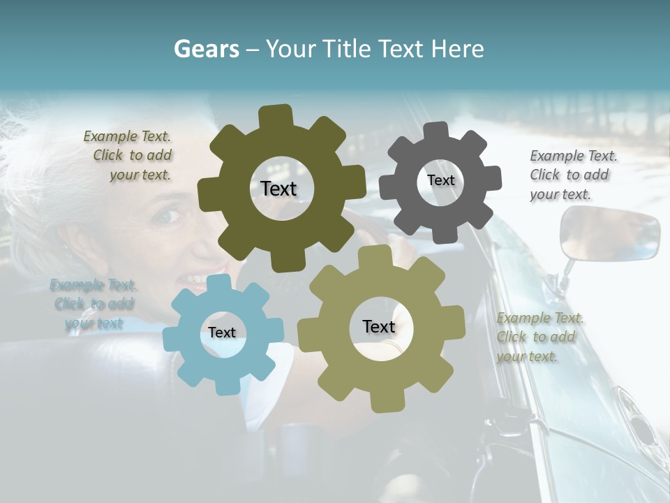 Lifestyle Mature Sports Car PowerPoint Template