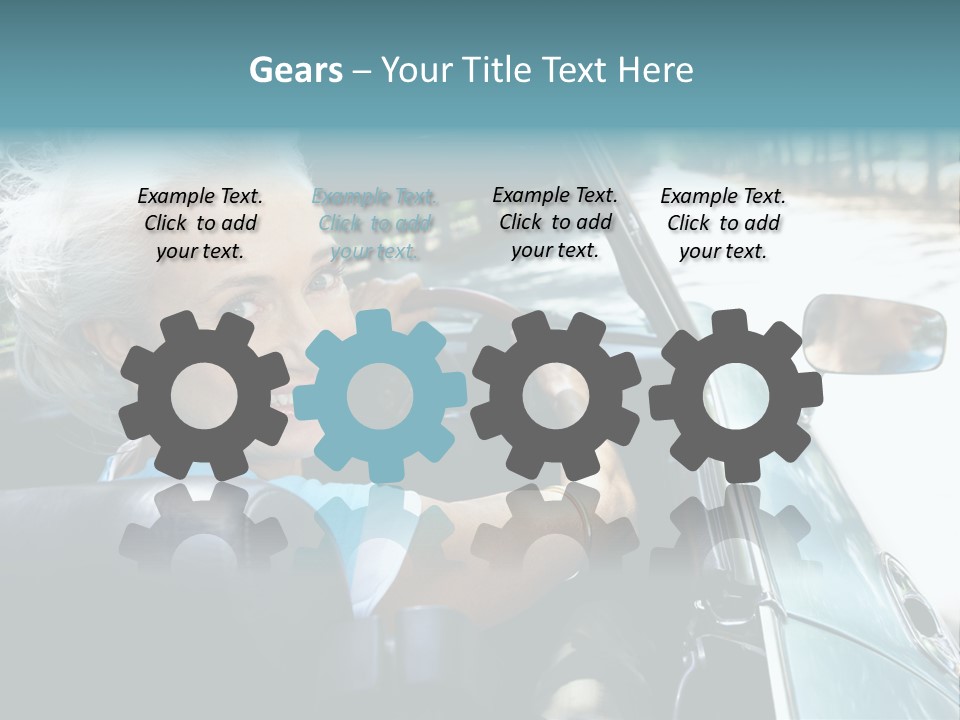 Lifestyle Mature Sports Car PowerPoint Template