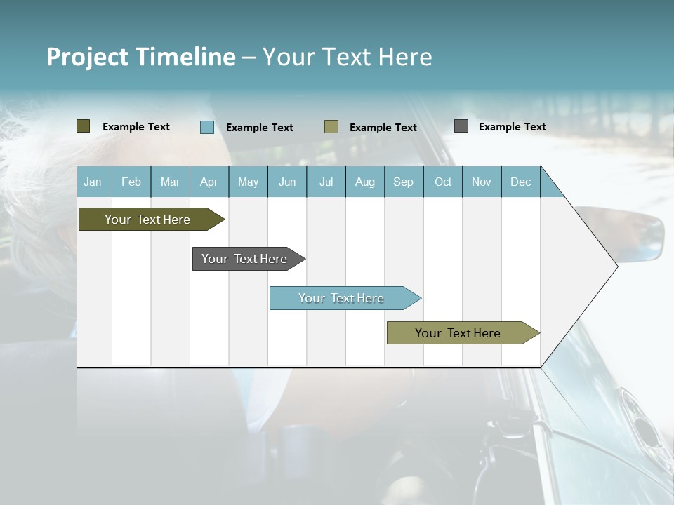 Lifestyle Mature Sports Car PowerPoint Template
