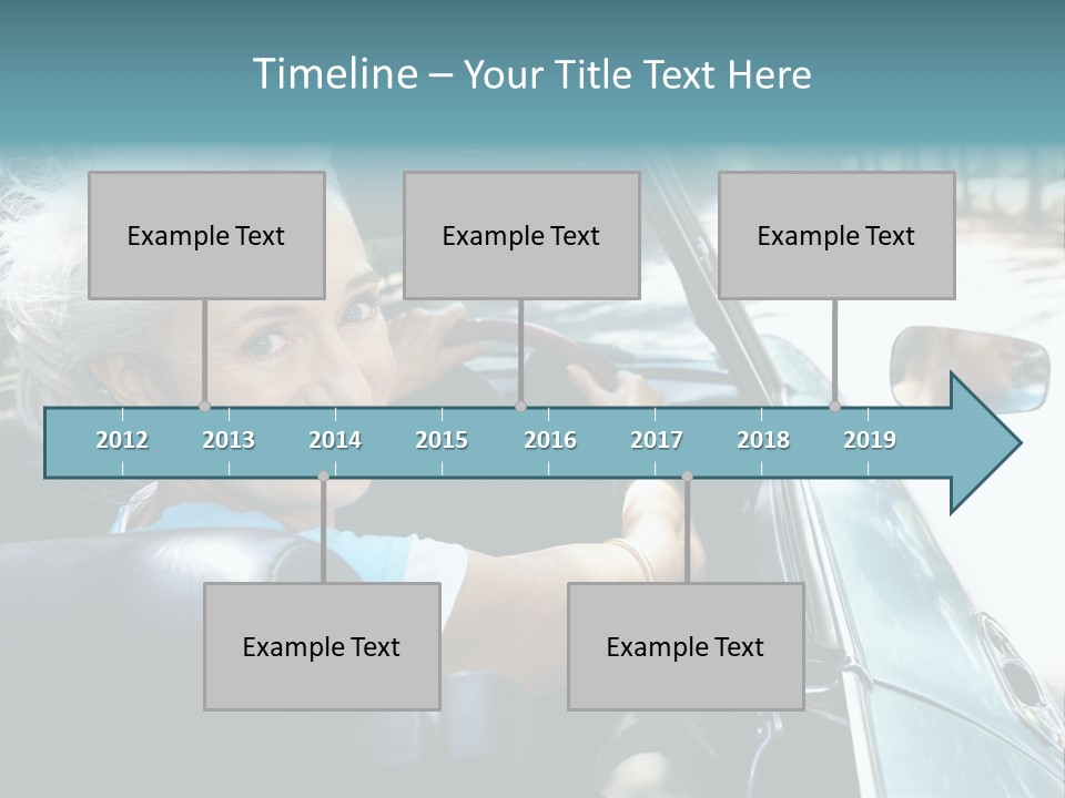 Lifestyle Mature Sports Car PowerPoint Template