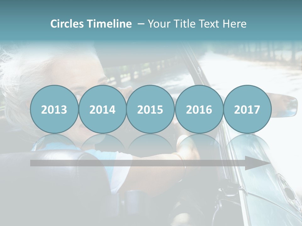 Lifestyle Mature Sports Car PowerPoint Template