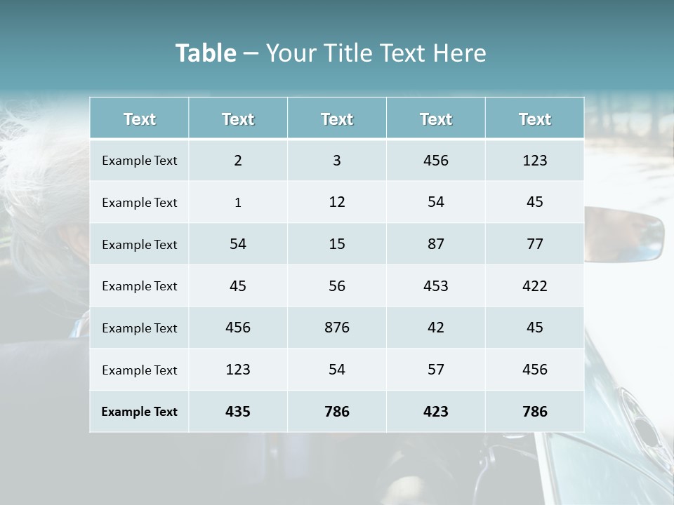 Lifestyle Mature Sports Car PowerPoint Template