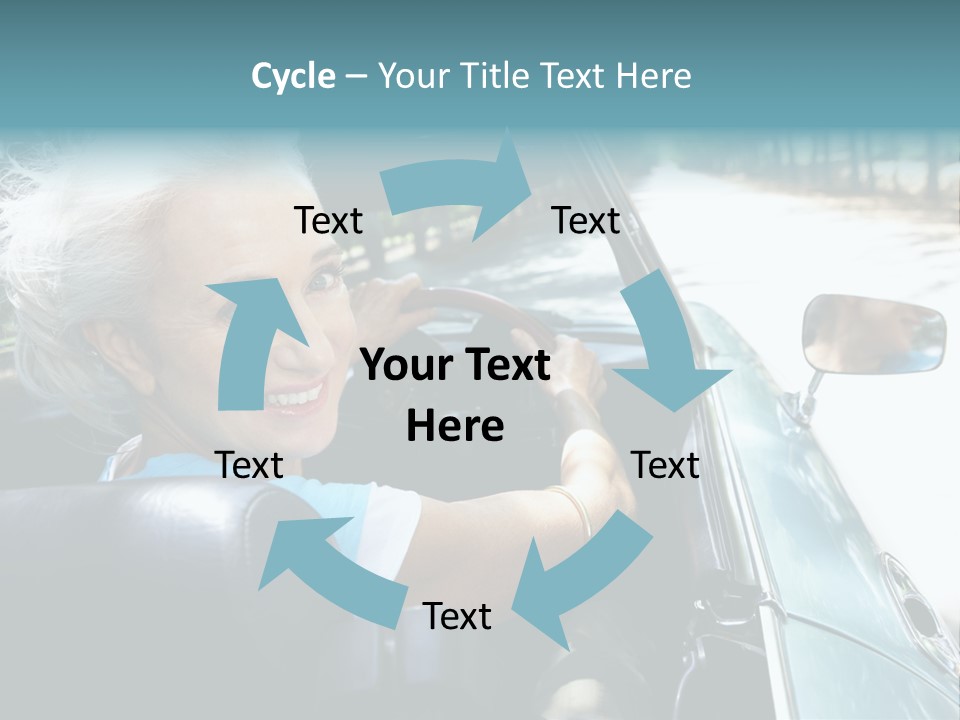 Lifestyle Mature Sports Car PowerPoint Template
