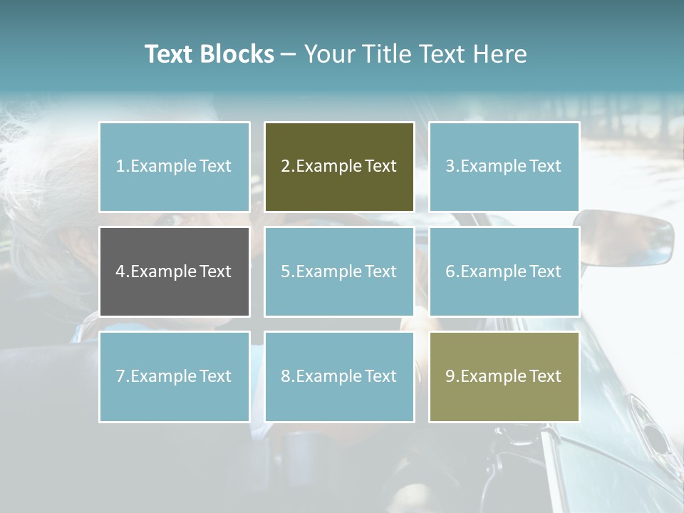 Lifestyle Mature Sports Car PowerPoint Template
