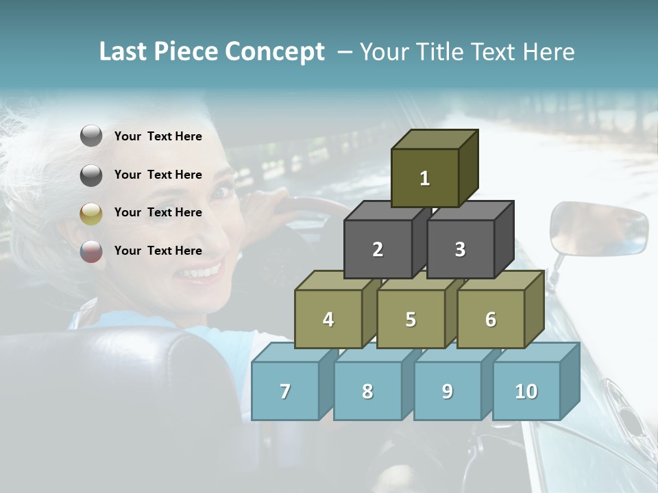 Lifestyle Mature Sports Car PowerPoint Template