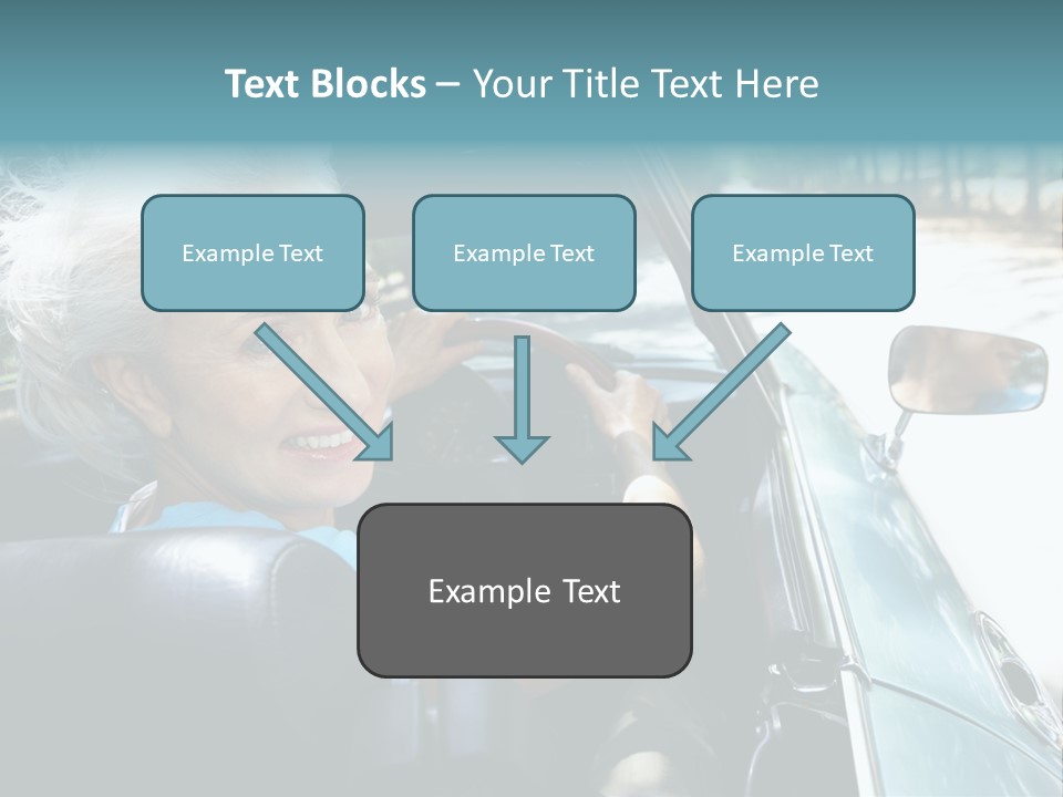 Lifestyle Mature Sports Car PowerPoint Template