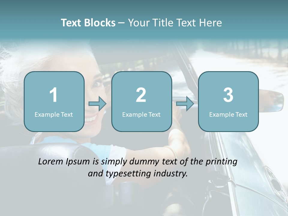 Lifestyle Mature Sports Car PowerPoint Template