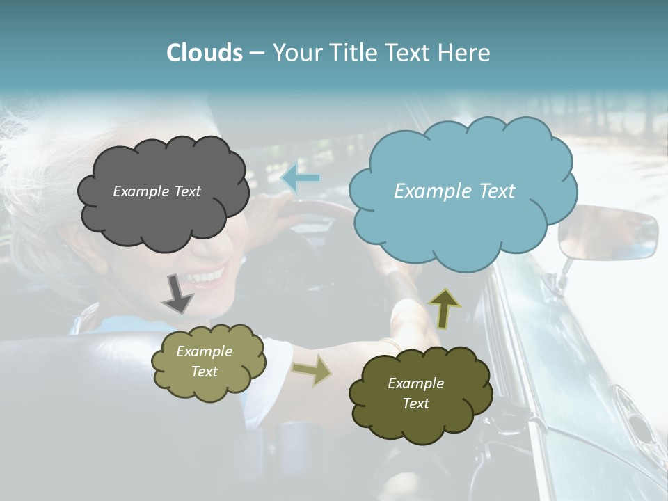 Lifestyle Mature Sports Car PowerPoint Template