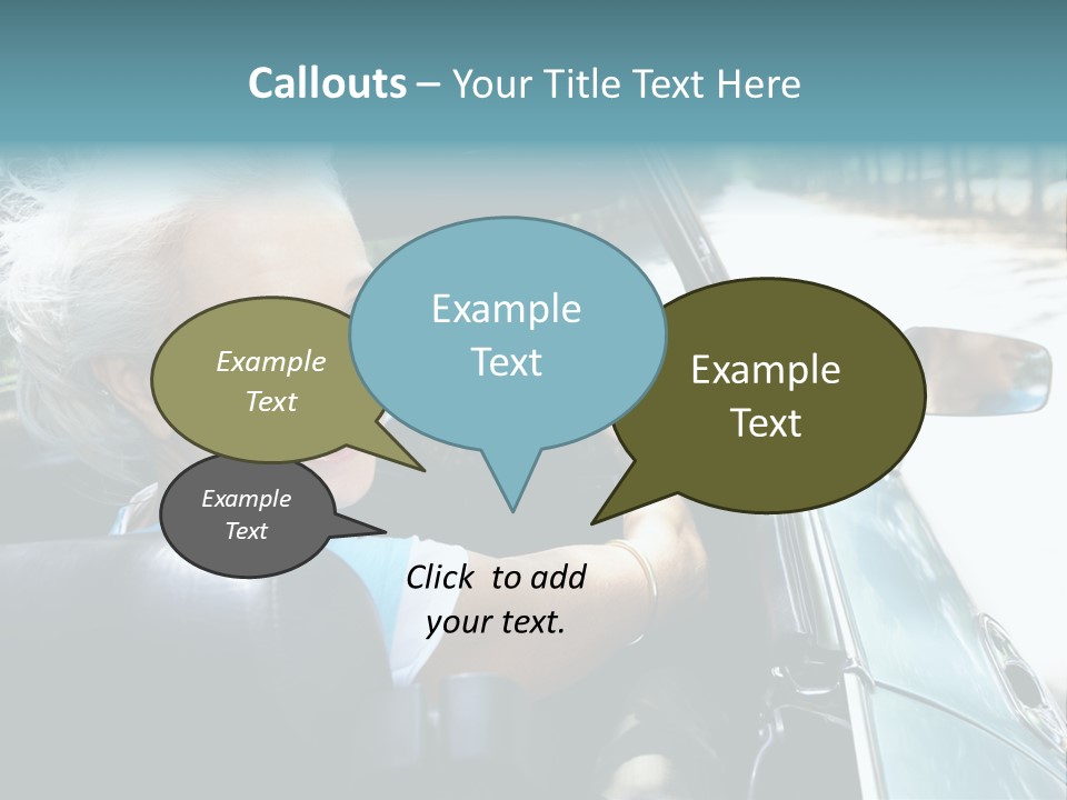 Lifestyle Mature Sports Car PowerPoint Template