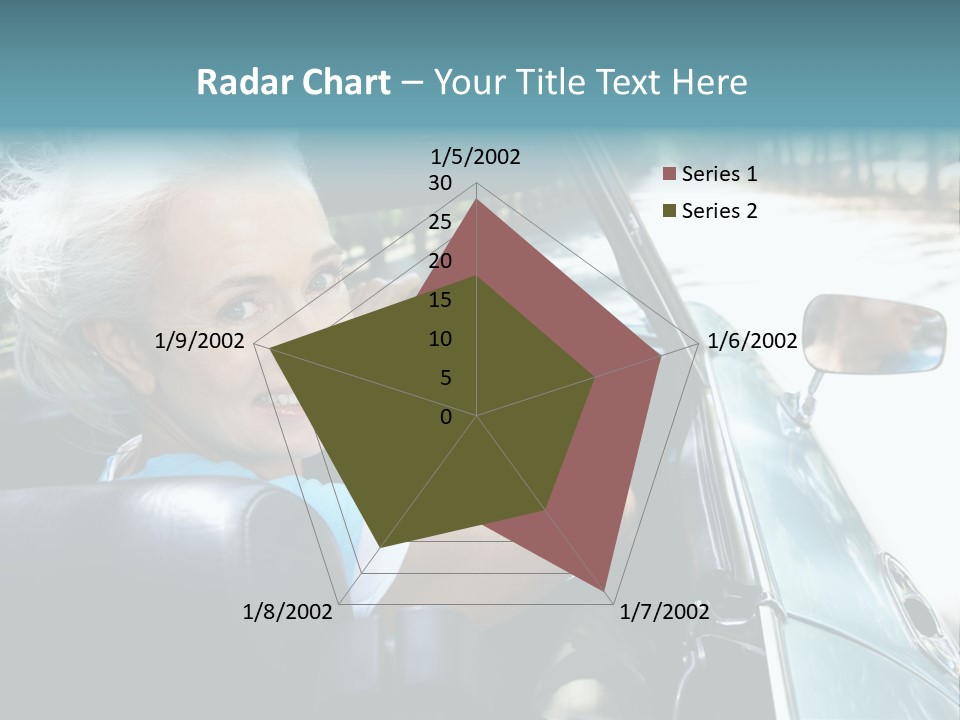 Lifestyle Mature Sports Car PowerPoint Template