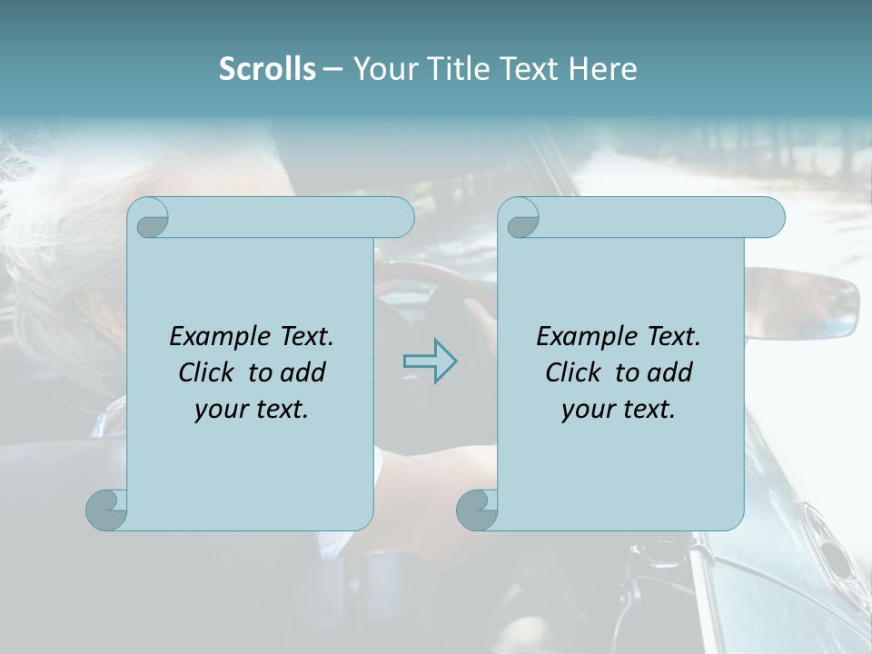 Lifestyle Mature Sports Car PowerPoint Template