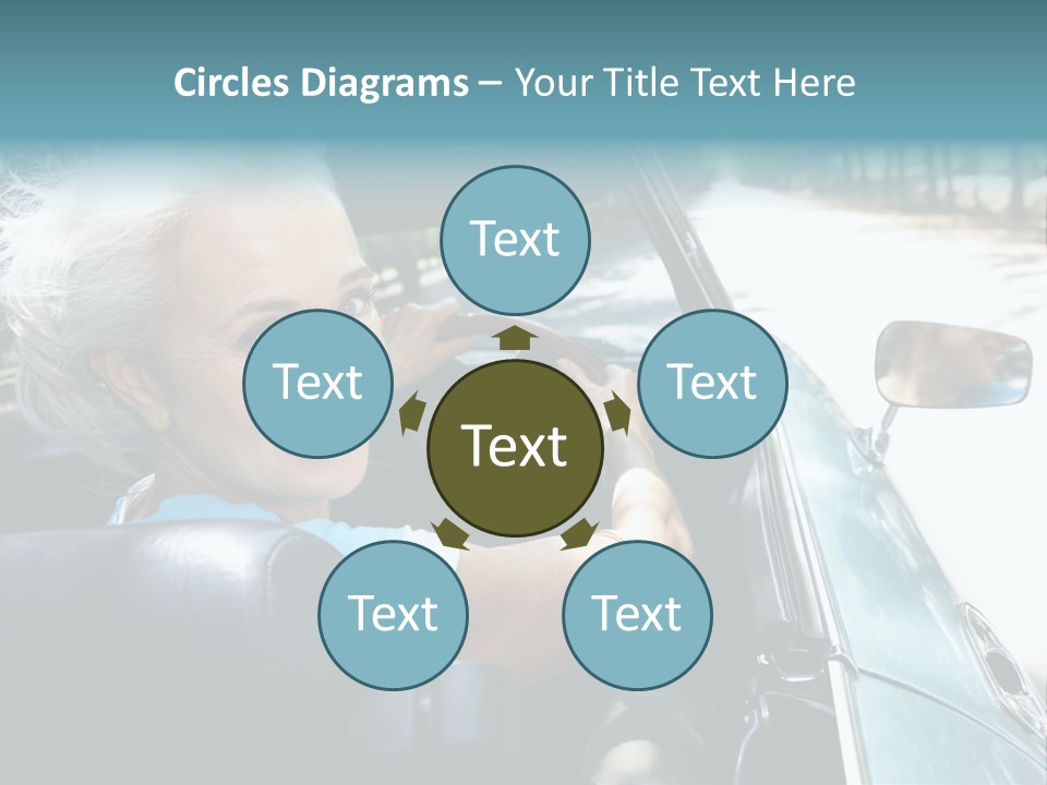 Lifestyle Mature Sports Car PowerPoint Template