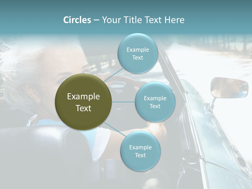 Lifestyle Mature Sports Car PowerPoint Template