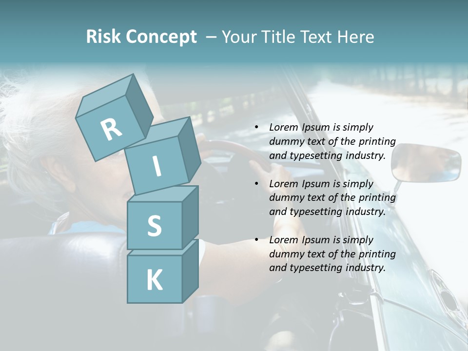 Lifestyle Mature Sports Car PowerPoint Template