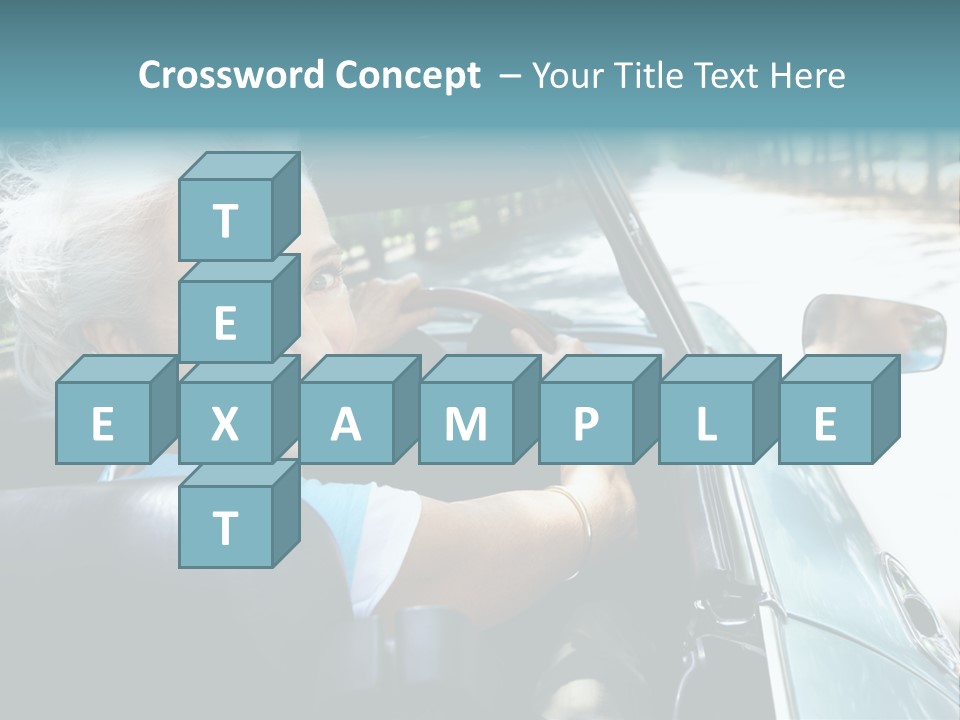 Lifestyle Mature Sports Car PowerPoint Template