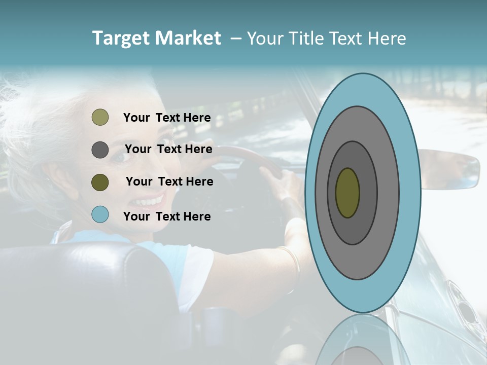 Lifestyle Mature Sports Car PowerPoint Template