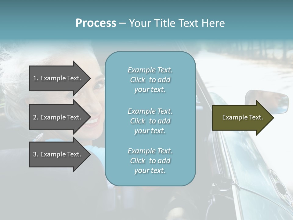 Lifestyle Mature Sports Car PowerPoint Template