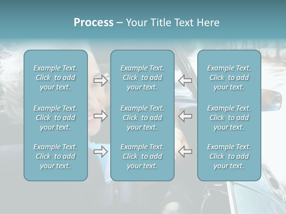Lifestyle Mature Sports Car PowerPoint Template